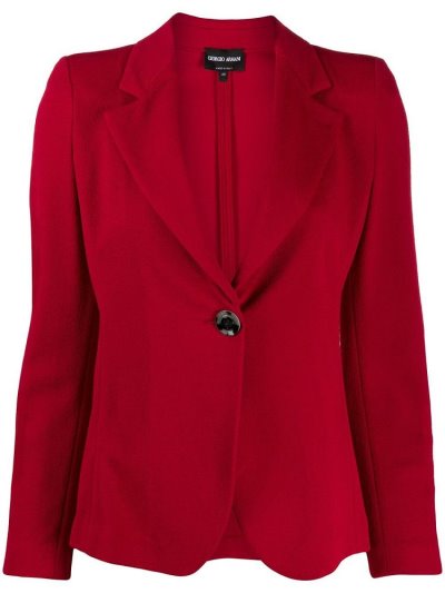 Blazers Giorgio Armani One Button Fitted Mujer Rojas | Y5MDGZ2M