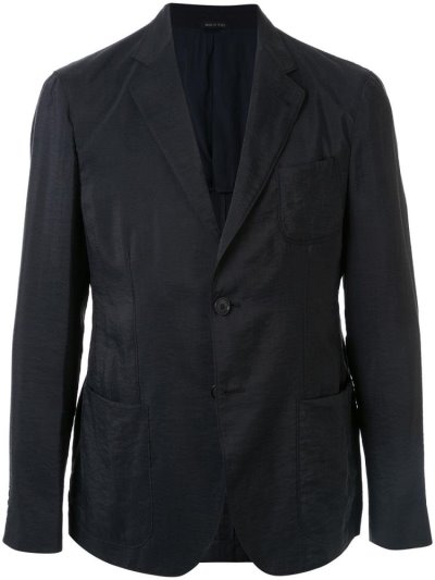 Blazers Giorgio Armani Single Breasted Regular Fit Hombre Azules | L9FISQBS