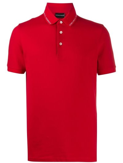Camisa Polo Armani Emporio Corta Sleeve Hombre Rojas | DF6LLZ47