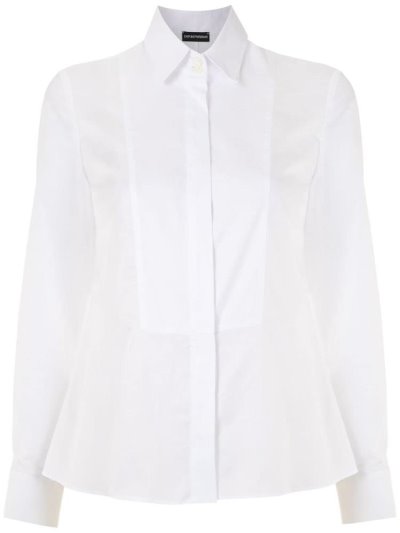 Camisas Armani Emporio Contrast Bib Mujer Blancas | LMRRO631