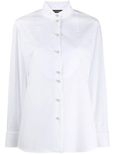 Camisas Armani Emporio Cutaway Collar Mujer Blancas | SGCKLN3T