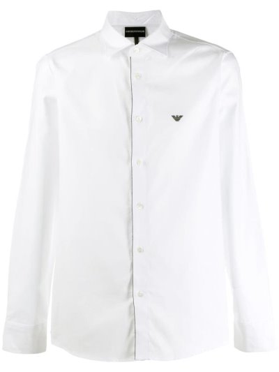 Camisas Armani Emporio Eagle Hombre Blancas | MB44WBRG