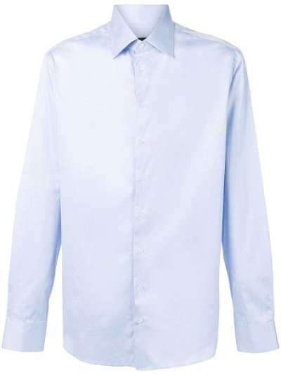 Camisas Giorgio Armani Cutaway Collar Hombre Azules | SMSRMWPL