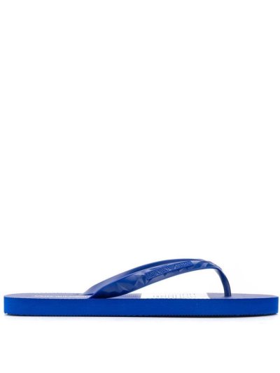 Chanclas Armani Emporio Logo Hombre Azules | 7GG0D7E8
