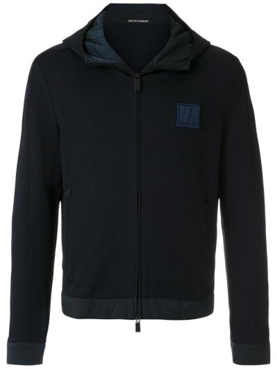 Chaquetas Armani Emporio Chest Logo Hombre Azules | ROD5DI8H
