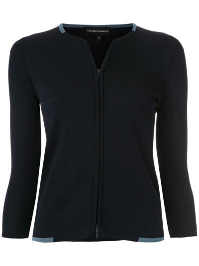 Cárdigan Armani Emporio Zip Up Mujer Azules | U1YBYSGU