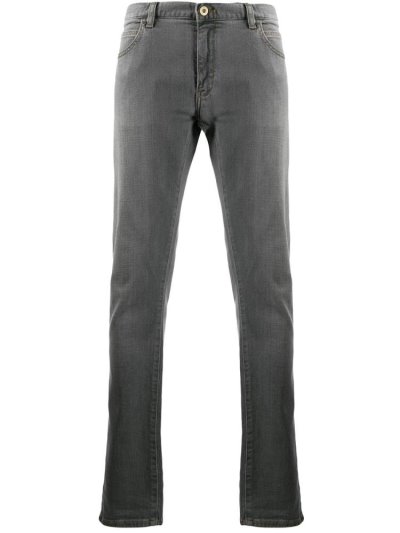 Jeans Armani Emporio Contrast Stitching Hombre Gris | CNBTGZ3G