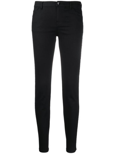 Jeans Armani Emporio Denim Logo Tape Skinny Mujer Negras | GKESVS3D