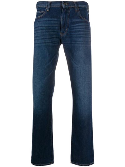 Jeans Armani Emporio Mid Rise Slim Fit Hombre Azules | 41DA8PVB
