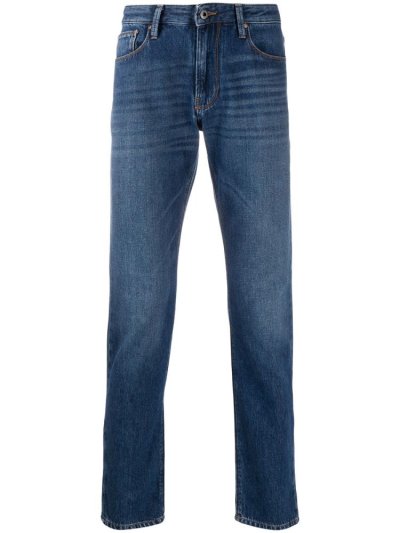 Jeans Armani Emporio Straight Leg Hombre Azules | N2KTQHGN