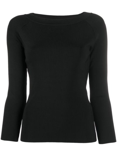 Jerséis Armani Emporio Fitted Crew Neck Mujer Negras | NULH2I5O