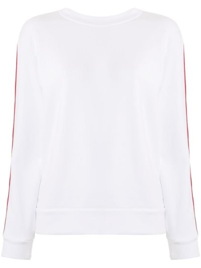 Jerséis Armani Emporio Logo Trim Print Mujer Blancas | 8OMUAUCY