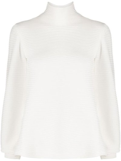 Jerséis Armani Emporio Striped Turtleneck Mujer Blancas | 9ZM97E12