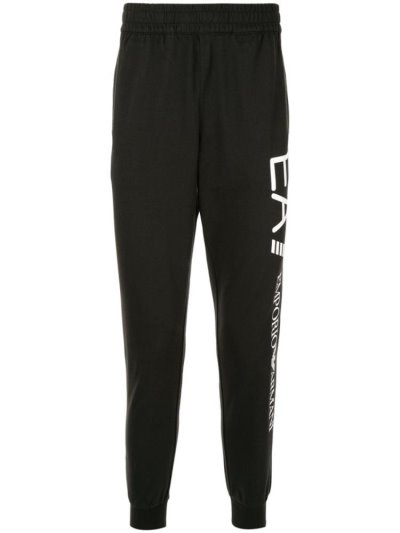 Pantalones Ea7 Emporio Armani Logo Pista Hombre Negras | W98GSDBN