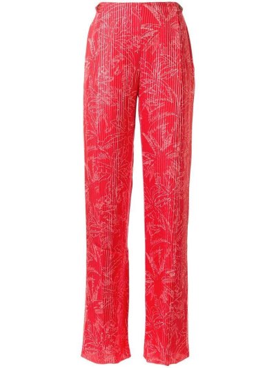 Pantalones Giorgio Armani Palm Tree Print Mujer Rojas | A4DN8H27