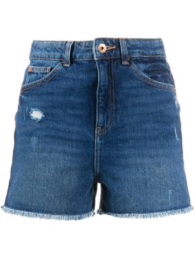 Pantalones Cortos Armani Emporio J32 Slim High Waisted Mujer Azules | LHJM02RQ