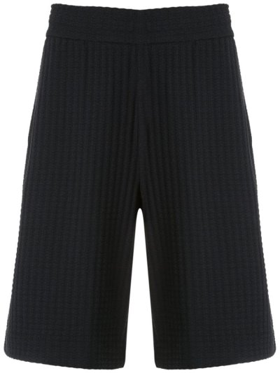 Pantalones Cortos Armani Emporio Textured Knit Hombre Azules | QTC8J8W3