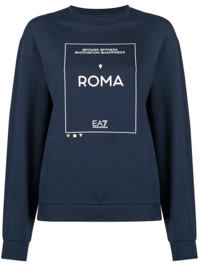 Sudaderas Ea7 Emporio Armani Roma Crew Neck Mujer Azules | 8V18C0U8