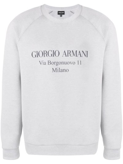 Sudaderas Giorgio Armani Logo Hombre Gris | XHX6T80U