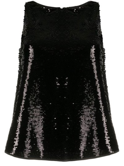 Tops Armani Emporio Sin Manga Flared Mujer Negras | FQ2HFA1S