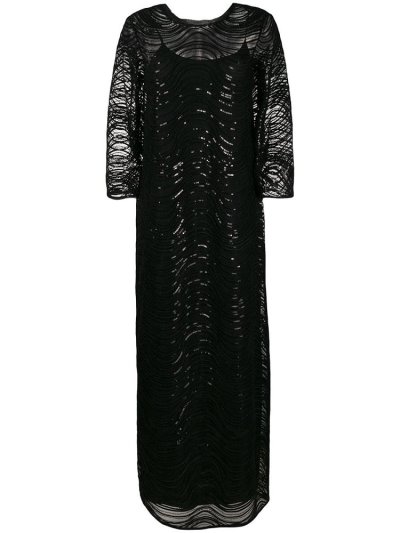 Vestido Armani Emporio Sequin Embellished Gown Mujer Negras | 3SO6XOIR