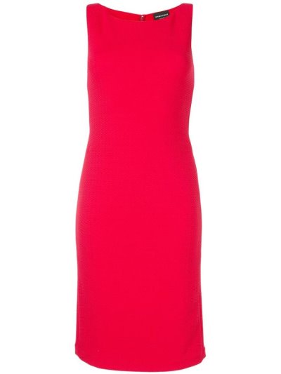 Vestido Armani Emporio Textured Fitted Mujer Rojas | KV17G8RG
