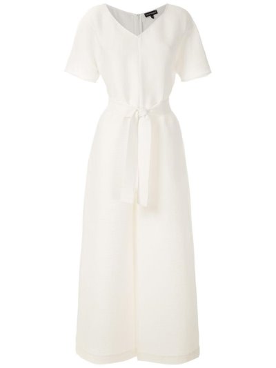 Vestido Armani Emporio Tie Cintura Poplin Mujer Blancas | KDWQU2RX