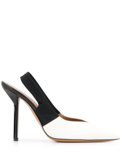 Zapatos De Salon Armani Emporio Colour Block Pointed Mujer Blancas Negras | O4VPLZZ5